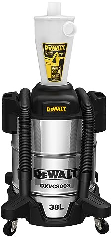 DEWALT Cyklon dammsugare filter dammuppsamlare filter med 38 l dammbehållare av rostfritt stål DXVCS003