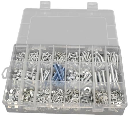 GLEAVI Zubehör-set Schrauben Muttern und Unterlegscheiben Metall Material Organisation Fall