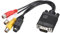 QUARKZMAN VGA vers RCA Câble, 3RCA + S-Vidéo Adaptateur Vga Câble pour Tv pc Ordinateur