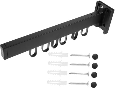 OFFSCH Zusammenklappbarer Kleiderbügelhalter Zur Wandmontage Klappbarer Kleiderständer Aus Aluminiumlegierung Für Home-Organizer