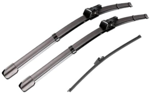 RHD Front Rear Wiper Blades Windshield Brush Windscreen Window Silicon Wash Delete Cover For Passat B6 3C 2006-2011 (Color : Front rear)