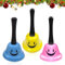 Udbrud 3 campanas de mano, campanas de mesa de metal, timbre de recepción, divertido patrón de sonrisa, timbre de mesa, timbre de servicio de anillo, campana multifunción para escuela, iglesia, hotel,