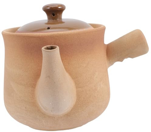 TOPBATHY Tontopf zum Kochen Keramischer Medizinkochtopf Hochtemperaturbeständig für Gasherde mit Deckel und Sicherer Oberfläche