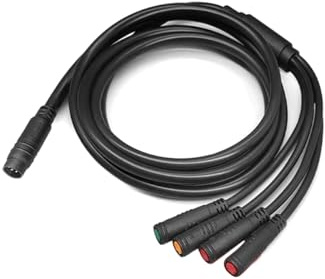 XBERSTAR Elektrisk cykelkontakt 1T4 förlängningskabel 105 cm Anslut E-cykel gasreglage/broms / display elektriska cykeldelar tillbehör