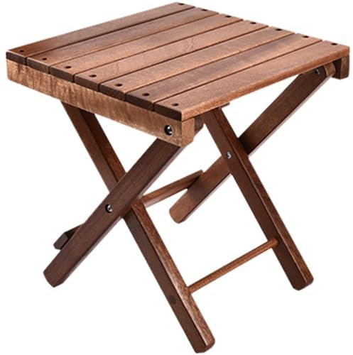 HiyyFloy Outdoor-klapphocker, Tragbarer Massivholzstuhl, Kinderhocker, Kleiner Klappfußhocker, Outdoor-angelstühle, Kompakter Stuhl