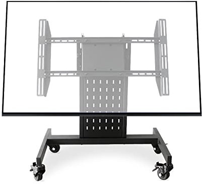 Mobile TV Cart For 52 75 LED Flat Screen/Curved TVs Height Adjustable Trolley Stand With Wheels Holds Up To 85kg/187lbs