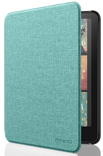 MoKo Hülle für 7 Kindle Paperwhite 12. Gen& Colorsoft, Denim Grün | Leichte Schutzhülle,Auto Schlaf/Wach, Wasserdichte Schutzhülle,für Kindle Paperwhite 12.Gen& Kindle Colorsoft 1st 2024