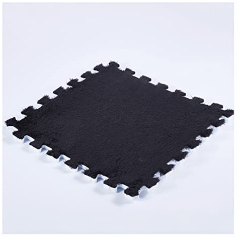 30 Stück ineinandergreifende Schaumstoffmatten, flauschige Teppichfliesen, Plüsch-Teppich, 30,5 x 30,5 cm, ineinandergreifende Puzzle-Bodenmatte mit Rand, weiche Krabbel-Spielmatte, Bodenfliesen,