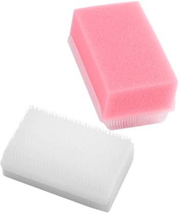 BIUDECO Lot de 2 Brosses Sensorielles Wilbarger pour Stimulation Tactile Douce, Poils Souples, Couleurs Blanc et Rose, Entraînement Sensoriel pour Nourrissons et Garçon et Filles