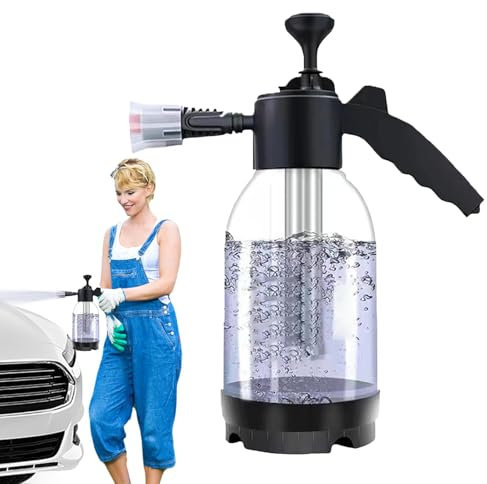 Pulvérisateur de mousse pour voiture, 2 l, multifonction, portable, robuste et durable, tuyau d'arrosage, pulvérisateur de mousse pour détails de voiture, nettoyage de voiture