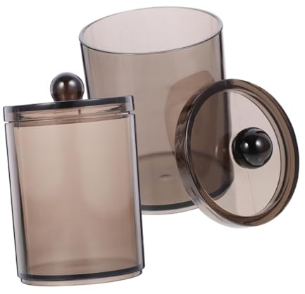 HAPINARY 2pezzi Contenitori Per Cotton Fioc in Dispenser Per Dischetti Barattoli Per Conservazione Con Organizzatori Per Bagni Contenitori Per Bagno