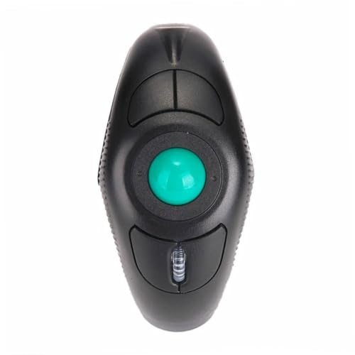 EXCEART Souris à Commande par Pouce sans Fil 2, 4 Ghz USB 1000 Dpi | Conception hors Table, 5 Touches, Plastique Noir, pour Ordinateur Portable, Droitiers et Gauchers