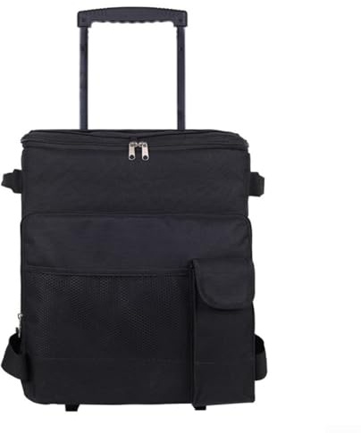 HpLive Bolsa isotérmica portátil con ruedas, 11 galones, a prueba de fugas, aislante, bolsa de picnic plegable con ruedas para camping, viajes en coche (negro