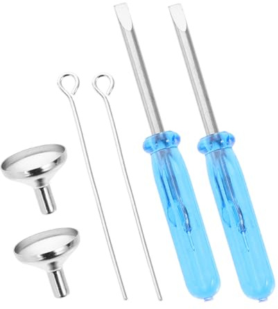 TOYANDONA 2 Ensembles Kit Entonnoirs Mini INOX pour Urnes Crémation Accessoires de Remplissage Précis pour Bijoux Cendres avec Tournevis Bleu