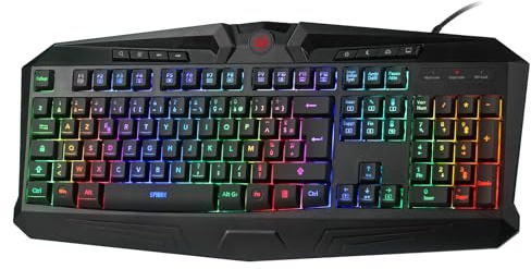 Redragon K503 Clavier Membrane Filaire AZERTY RGB Silencieux | Touches Multimédia Dédiées Compatible PC Windows Rétroéclairage LED Uniforme Anti Conflit Touches
