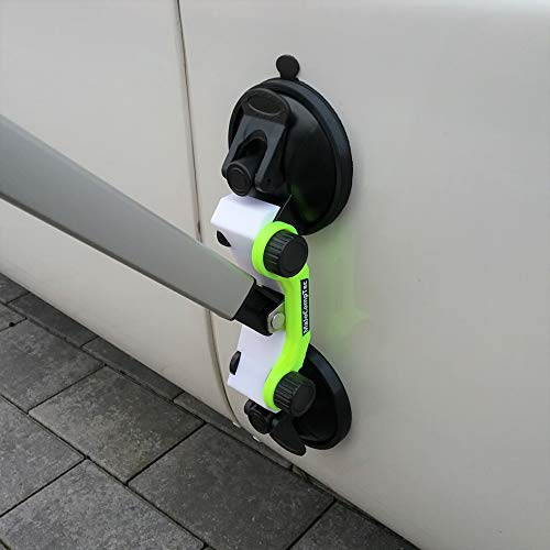Wandhalterung Wandhalter Befestigung Halterung Halter Aufnahme Saugnapf Stützfußhalter für Markise Fuß Stütze Markisenstütze Wohnmobil Caravan (Set für Stützfuß Typ Dometic)