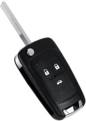 EVGATSAUTO Schlüsselanhänger Shell Case 3 Tasten Ersatz Flip Folding Remote Auto Schlüsselanhänger mit zusammenklappbaren ungeschnittenen Klingen Arbeiten mit für Zafira für