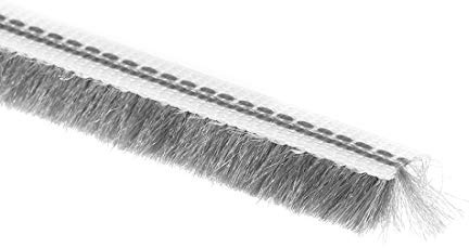sourcing map Brosse Coupe-froid 10M/32.8pied Fente Carte Bande Étanchéité Pile Coupe-froid Élastique Brosse pour Porte Fenêtre 6x6mm/WxH