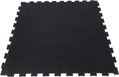 Floordirekt Stallmatte aus Gummi - 120 x 80 cm - Stallboden Puzzlesystem - rutschfest & gelenkschonend - 20 mm Stärke (Lagama)