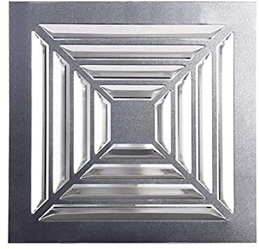 MU Ventilatore Di Supporto per Piedistallo, Ventilatore a Soffitto, Ventilatore a Ventilazione Silenzioso, per Bagno e Casa, Soffitto Integrato Quadrato