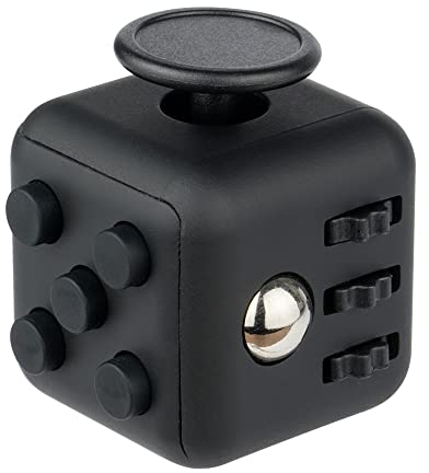 Yeefunjoy Fidget Toy Cube Anti Stess Würfel Stresswürfel Spielzeug zum Stressaubbau bei Nervösität für alle Altersklassen in Schwarz, kleines Geschenk für Männer Frauen Kinder