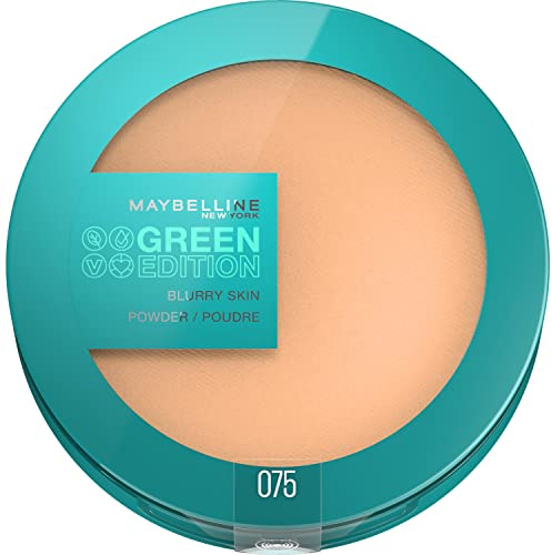 Maybelline New York Mattierendes Puder, Feuchtigkeitsspendend mit porenverfeinerndem Effekt, Vegane Formel mit natürlichen Inhaltsstoffen, Green Edition Blurry Skin Puder Nr. 75, 1 Stück