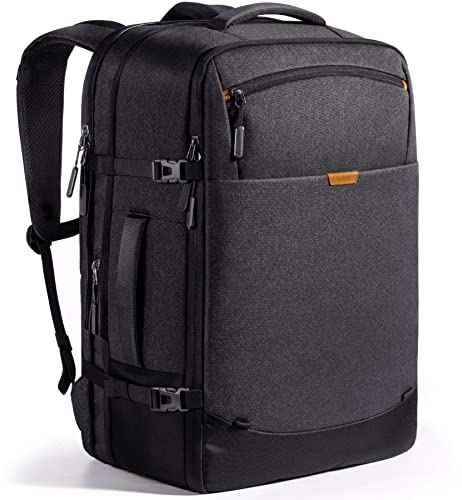 Inateck 38.5-46.2 L Reiserucksack erweiterbarer Herren Damen Handgepäck Flugzeug Rucksack, 15.6 Zoll Laptop Rucksack spritzwassergeschütztes Carry on Kabinenrucksack für Weekender