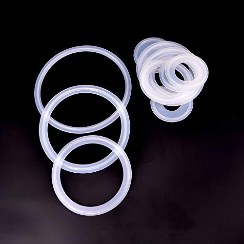 GatherTOOL 5 Stück Silikon-Dichtung 1/2 Zoll 3/4 Zoll 1 Zoll 1,5 Zoll 2 Zoll 2,5 Zoll 3 Zoll 3,5 Zoll 4 Zoll Tri-Clamp-Sanitär-Unterlegscheibenstreifen Homebrew Diopter Ferrule Bier (Size : 76x91mm)