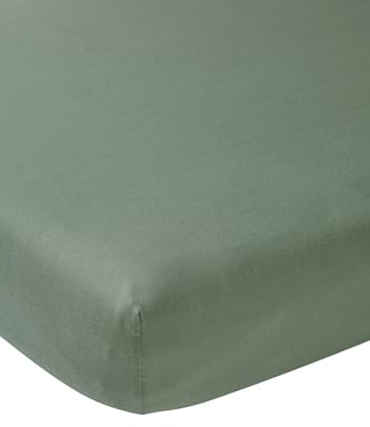 Meyco Home Spannbettlaken Juniorbett 180x200cm Spannlaken Forest Green | 100 % Baumwolle - Oeko Tex zertifiziert - Spannbetttuch - Rundum-Gummizug - atmungsaktiv & hautfreundlich