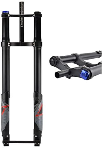 HIMALO Fat Bike Luftfederung Umgekehrte Gabel 26/27,5/29 Zoll Gerader Federweg Der Vorderradgabel 220 Mm Zugstufeneinstellung Manuelle Sperre Steckachse 15 * 150 Mm ， for 5.0 Reifen