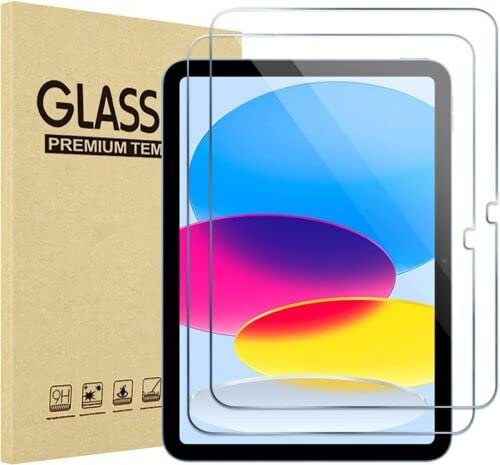 Screen Protector For Apple iPad (A16) 11thGeneration Released 2025 and For iPad 10th Generation Released 2022 For Model Numbers are A3355, A3356, A3354, A2757, A2777, A2696 Pack of 2 Tempered Glass