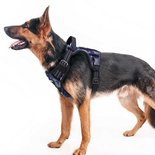 Funfox Hundegeschirr Kleine Hunde Anti Zug Sicherheitsgeschirr Kleine Mittlere Hunde No Pull Welpengeschirr Einstellbar Hundegeschirr Brustgeschirr Hund Atmungsaktiv Dog Harness S Camo Lila