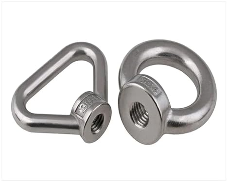 DUBBEL 304 Edelstahl Ringmutter Ring Dreieck Ringmutter M3 M4 M5 M6 M8 M10 M12 M14 M16 M18 M20 M24 Mutter (Color : A, Size : Round M20 1pcs)