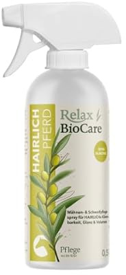 Relax BioCare Hairlich (500 ml) Pferd Silikonfrei- Kokosöl - Pflegespray für Mähne & Schweif