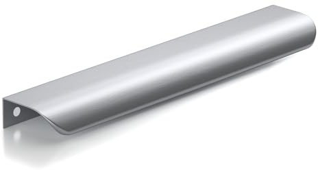 goldenwarm 10 Stück Schrankgriffe Versteckte Möbelgriffe Silber 160mm Türgriffe Innentüren Küchengriffe Schrankgriffe Möbel Griffe für Küchenschränke Aluminium