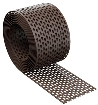 80mm x 5lfm Traufgitter KAUFDACH® Lüftungsband Lüftungsgitter Vogelschutzgitter Sperling (braun (RAL8017))