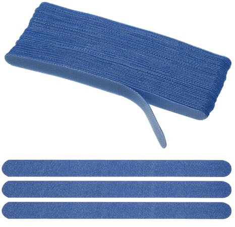 sourcing map 50PCS Blue Cable Ties 6 Inch, Reusable Wire Straps Adjustable Cable Cord Management for Electronics Computer