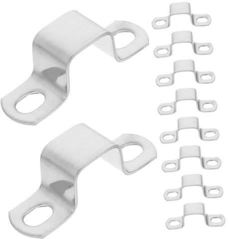 Gadpiparty 10pièces Colliers de Serrage pour Tubes Carrés Inox avec Support U pour Tuyauterie Fixation de Poteaux et Installation Simple
