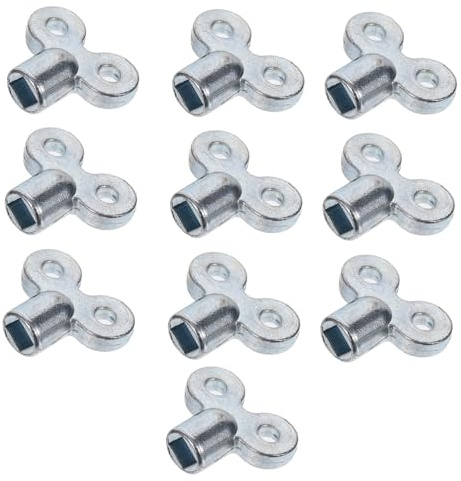 HOMSFOU 10pcs Zinc Alloy Radiator Bleeding Key Set Durable Air Valve Wrench for Hydronic Heating Systems Thickened Design for Easy Air Release