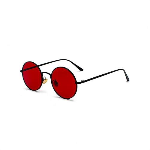 WDZAYXC Retro Runde Metallrahmen Sonnenbrille für Damen und Herren,UV400 Schutz