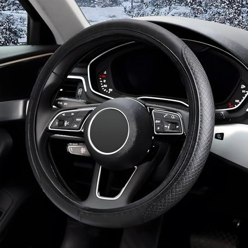 ExcellaElite Steering Wheel Covers Car Steering Wheel Covers Non-Slip Blacksteering Wheeles Cover Bbreathable Carsteering Wheeles Cover Car Interior Accessories (Sports Black Line)