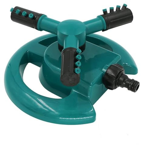 HAOBIN Irrigatore Rotante 360° per Prato 3/4 Pollice con Connettore Rapido, Automatico per Grandi Superfici, Sistemi di Irrigazione, Economico in Acqua Robusto