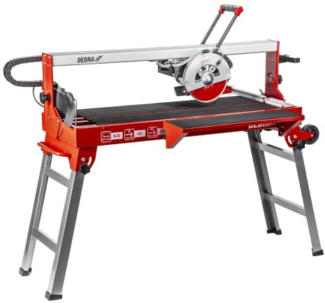 DEDRA Coupe-carreaux 1200 W, longueur de coupe 920 mm, 2990 tr/min, pour couper et traiter avec précision des matériaux céramiques, laser, fonction immersion, travail humide