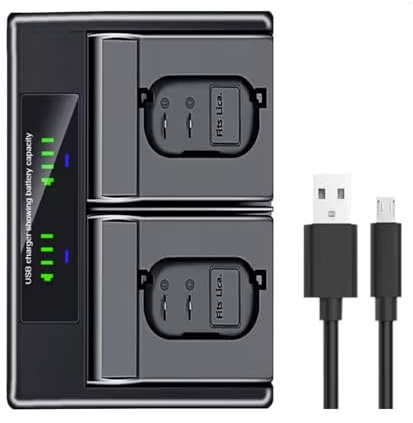 Chargeur de voyage USB double pour batteries Leica BP-SCL6 compatible avec Leica Q3 SL3 Q3 43 Camera BP-SCL6 Chargeur batterie