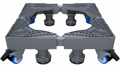 WXJHNYBS Verstellbare Basis Für Waschmaschine Einstellbar Waschmaschinenräder Höhe Erhöhen Trocknerbasis Waschmaschine,4Beine-4Rollen