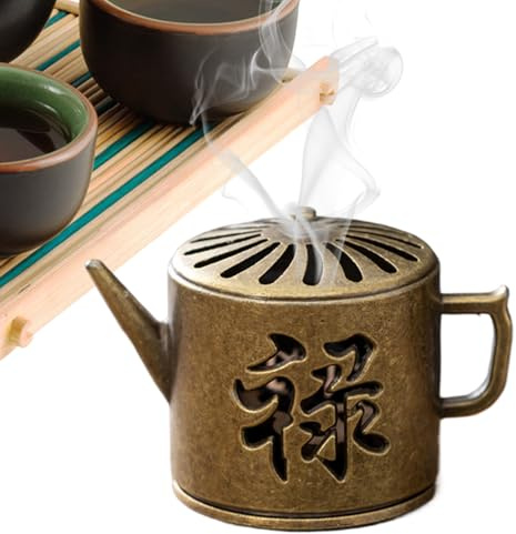 Bruciatore Di Incenso A Carboncino - Brucia Incenso a Cono | Design Estetico Cattura Cenere con Struttura Traforata per Casa Meditazione Yoga