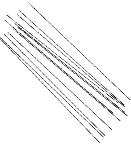 Lot de 12 lames de scie à chantourner en acier au carbone - Outils de coupe professionnels pour travaux manuels, travail du bois et coupe de formes complexes - Diamètre 1,05 mm