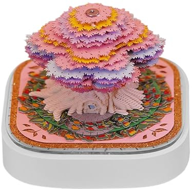 Calendario 3D – Calendario 2026 8,2 x 6,5 cm, blocco note 3D, calendario scultura in carta con casa sull'albero, scultura in carta da strappare per adulti, decorazione per la casa, festival