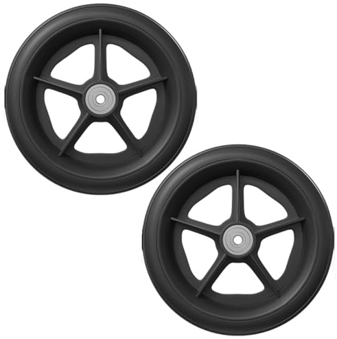 1 Paire de Roulettes Avant pour Fauteuils Roulants, Pneu de Remplacement Solide de 6/7/8 Pouces, pour Fauteuils Roulants Manuels(Black,7in/17.8cm)