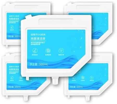 Nettoyant spécial sols liquide 300 ml, compatible avec Dreame L10s Ultra S10 S10 PRO S10 Plus, solution de nettoyage spécifique for robot laveur intelligent(300mlx5)